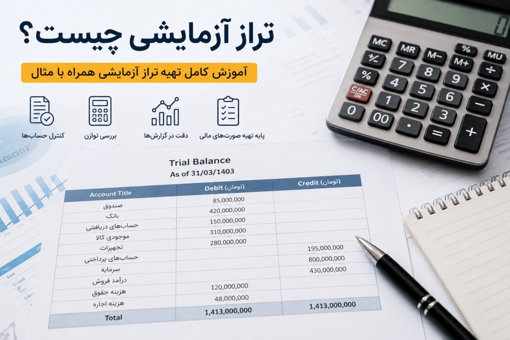 تراز آزمایشی چیست؟ آموزش کامل تهیه تراز آزمایشی همراه با مثال